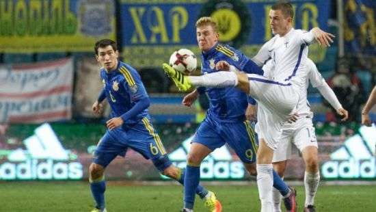 Сборная Украины одержала победу над Финляндией