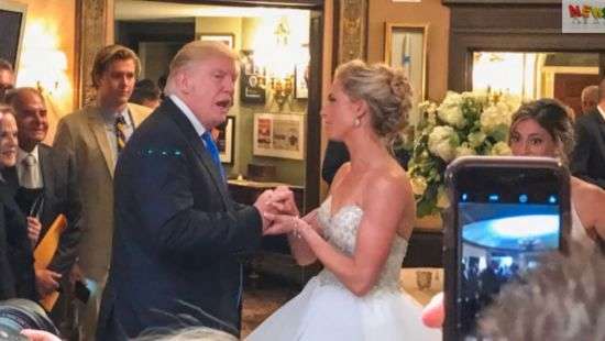 Трамп пришел на чужую свадьбу (видео)