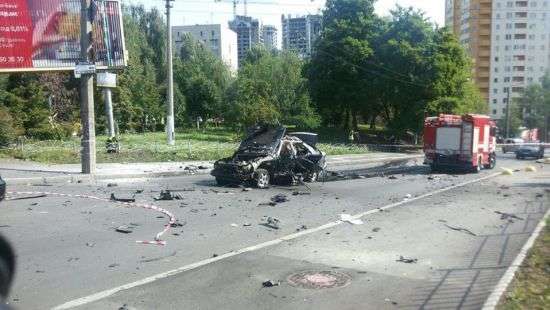 На Соломенке в авто подорвали военнослужащего ВСУ