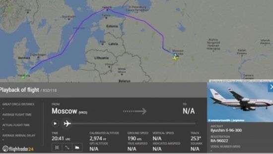 Самолет Путина по пути на G20 облетел страны НАТО