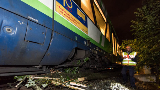 В Германии с рельсов сошел пассажирский поезд