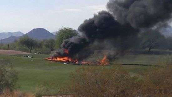 В США на поле для гольфа упал самолет, есть жертвы