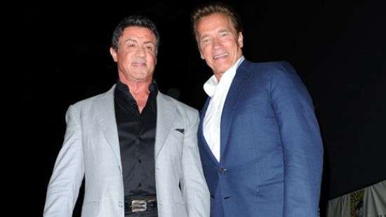 Появилось видео о том, как Сталлоне поздравлял Шварценеггера с 70-летием