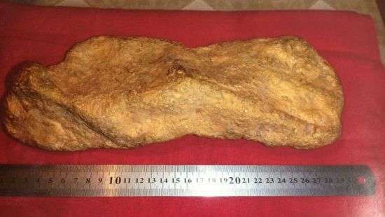 В России бульдозерист нашел золотой самородок в 10 кг