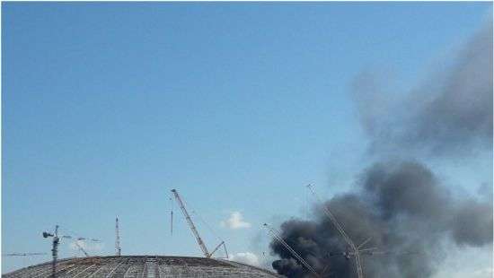 В РФ загорелся стадион ЧМ-2018