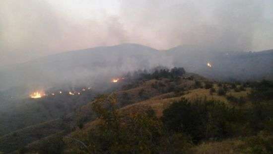 Возле Судака пылает лес (фото)