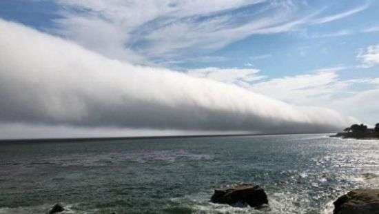 Появилось видео гигантского туманного облака, накрывшего пляж в Калифорнии (видео)