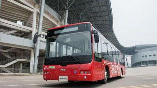 В Китае начались испытания беспилотного автобуса