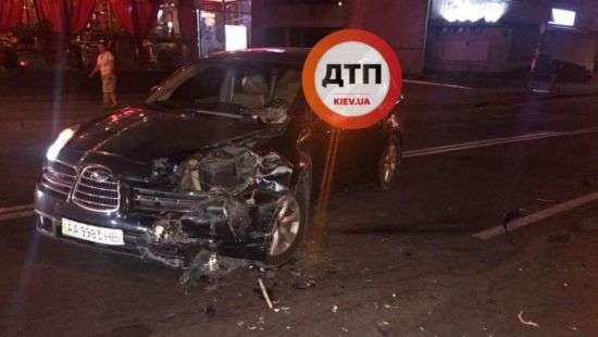 В Киеве нетрезвый полицейский за рулем авто сбил байкера