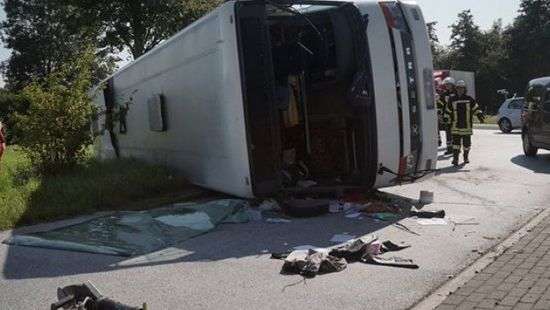 В Германии перевернулся автобус с заробитчанами: 44 пострадавших