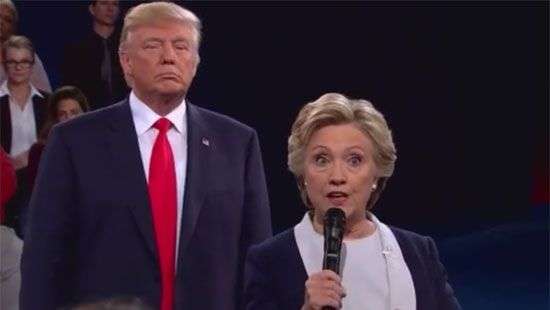 Клинтон обозвала Трампа «гадом, пугающим женщин» (ВИДЕО)