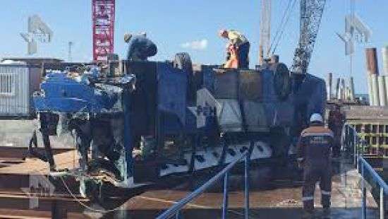 Автобус мог упасть в Кечренский пролив из-за отказавших тормозов