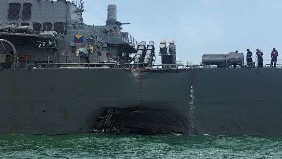 Обнаружены все погибшие моряки с американского эсминца John S. McCain