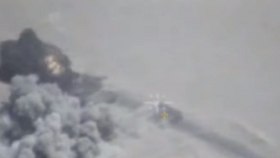 Российские военные показали ВИДЕО удара по отступающим боевикам ИГИЛ