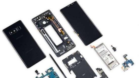 Ремонтопригодность Samsung Galaxy Note 8 оказалась невысокой