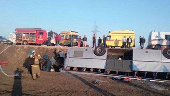 В аварии с автобусом в Крыму пострадали 18 человек