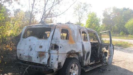 В Харьковской области неизвестные обстреляли автомобиль из гранатомета (ФОТО)
