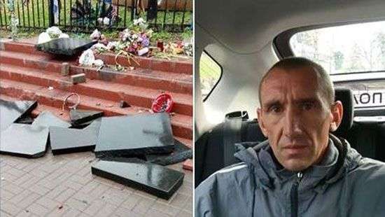 Суд вынес решение по вандалу, разбившему памятник Небесной сотне (ФОТО)
