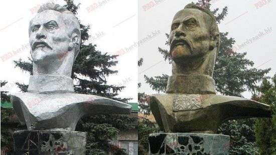 Не пропадать же добру: бюст Дзержинского переделали в украинского гетмана