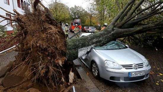 Ураган в Европе крушил деревья и останавливал поезда, есть жертвы