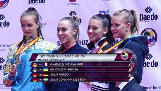 Украинские каратисты завоевали три медали на ЧМ