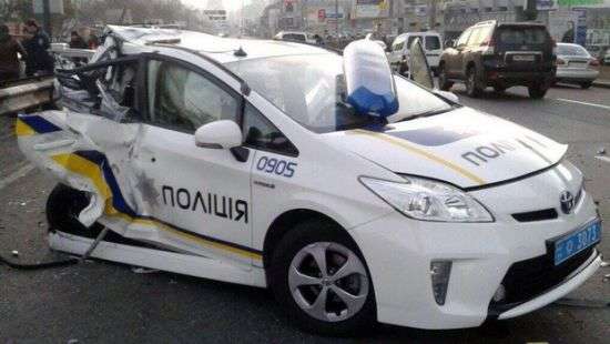 В Киеве 40% полицейских Toyota Prius нуждаются в ремонте