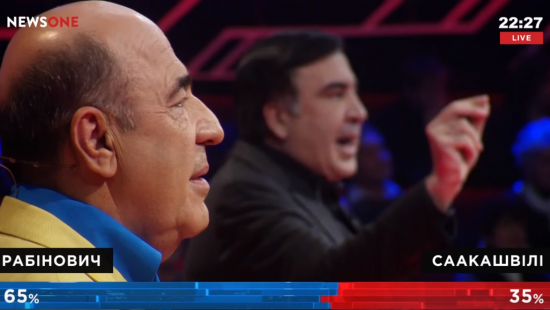 Рабинович «разгромил» Саакашвили на премьере шоу «Украинский формат»