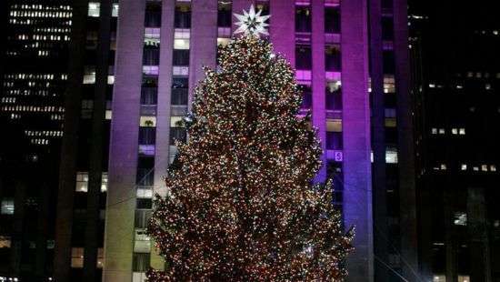 В Нью-Йорке зажгли главную елку США (ВИДЕО)