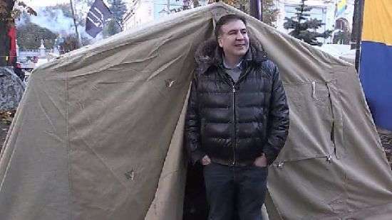 Саакашвили остался в лагере у Верховной Рады - ВИДЕО