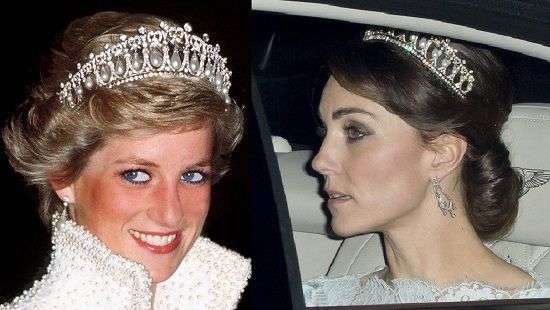 Кейт Миддлтон надела тиару принцессы Дианы на прием в Букингемском дворце (ФОТО)