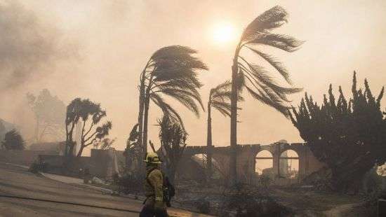 Пожары в Калифорнии сняли с высоты птичьего полета (ВИДЕО)