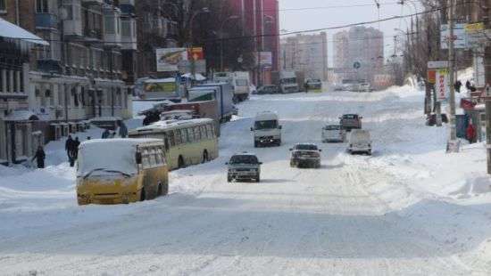 В Киеве общественный транспорт ходит как попало