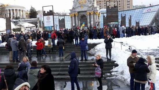 На Майдане пьют кофе в поддержку Порошенко (ОНЛАЙН)