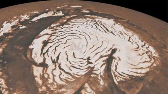 NASA показало, как Марс накрыло снегом