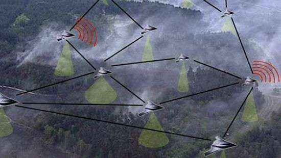 Дроны сбились в стаи