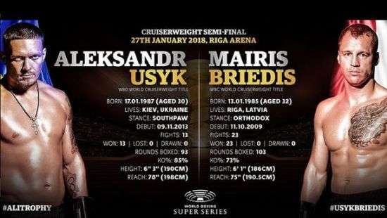 Стали известны гонорары Усика и Бриедиса