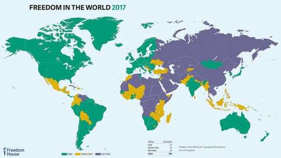 Freedom House: Украина - «частично свободная страна»