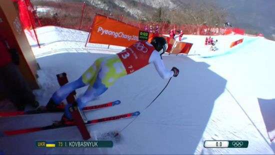 Украинец не сумел финишировать в слаломе на Олимпиаде-2018