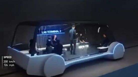 Маск показал концепт подземного электрического автобуса (ВИДЕО)