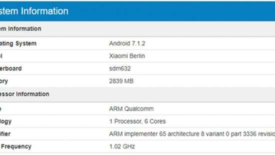 Бенчмарк рассекретил Xiaomi Berlin