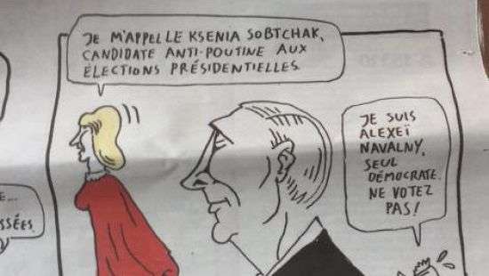 Charlie Hebdo высмеял выборы президента России (ФОТО)