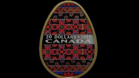 В Канаде выпустили монету в виде украинской писанки - ВИДЕО