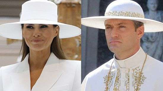 Головной убор Мелании Трамп стал мемом в соцсетях (ФОТО)