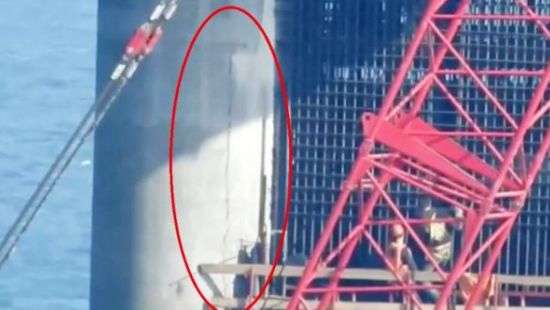 В сети появились фото треснувшей опоры керченского моста