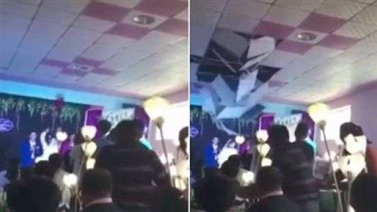 Невеста разнесла потолок букетом и попала на ВИДЕО
