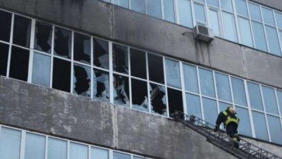 В Киеве горела обувная фабрика (ВИДЕО)