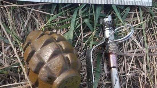 Луганские пограничники обнаружили гранату с 25-метровой растяжкой