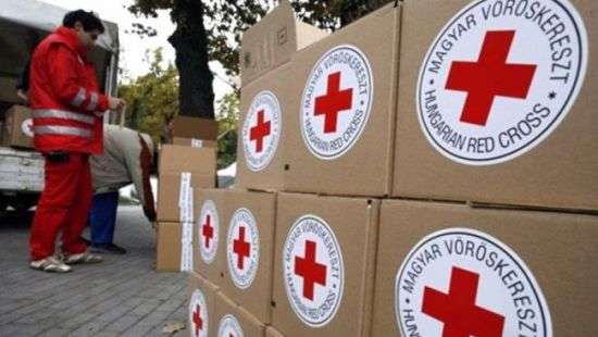 Красный Крест отправил 10 грузовиков с гуманитарной помощью в Донбасс