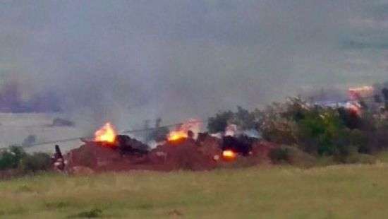 Появились фото уничтоженной позиции сепаратистов под Троицким