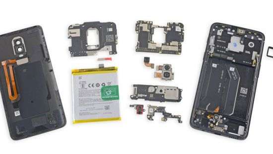 OnePlus 6 обладает посредственной ремонтопригодностью